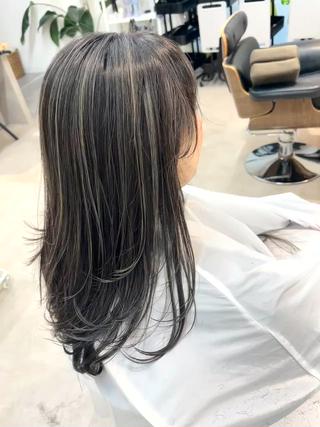 ロング カラー 韓国ボブ/レイヤー/ ハイトーン/まなみのヘアスタイル