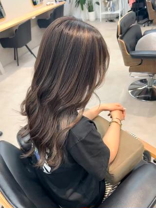 ロング カラー 韓国ボブ/レイヤー/ ハイトーン/まなみのヘアスタイル