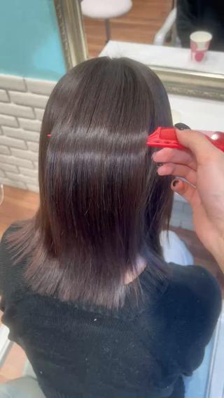 ミディアム 髪質改善/暗髪 /高田馬場/Renのヘアスタイル