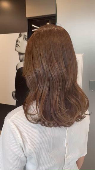 ミディアム カラー ヘアアレンジ HARUKI MINATO Japan SENDAI所属・🌈【透明感・韓国 ヘア】がっきー🌈のヘアスタイル