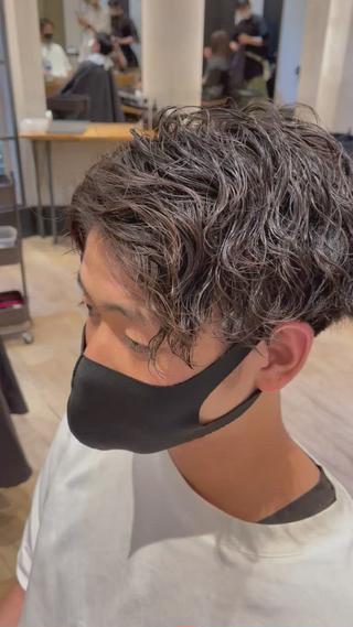 ショート パーマ メンズ amie高崎所属・高崎メンズパーマ 髪質改善TAKEのヘアスタイル