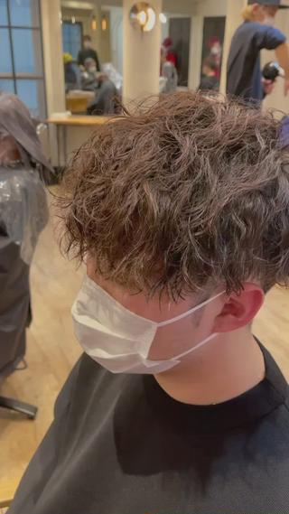ショート パーマ メンズ amie高崎所属・高崎メンズパーマ 髪質改善TAKEのヘアスタイル