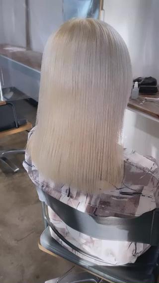 ミディアム カラー ✨艶ブリーチカラー ✨四ノ宮裕己のヘアスタイル