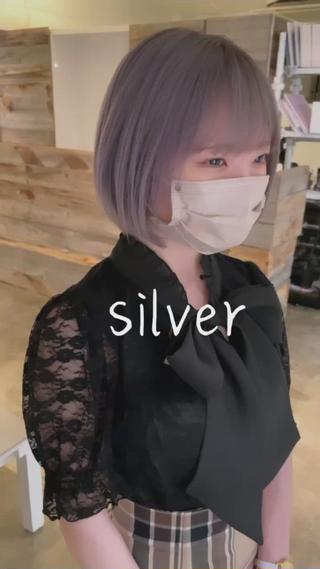 ミディアム カラー ✨艶ブリーチカラー ✨四ノ宮裕己のヘアスタイル