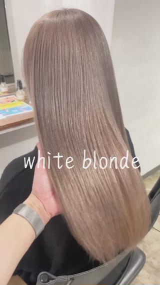 ロング カラー ✨艶ブリーチカラー ✨四ノ宮裕己のヘアスタイル