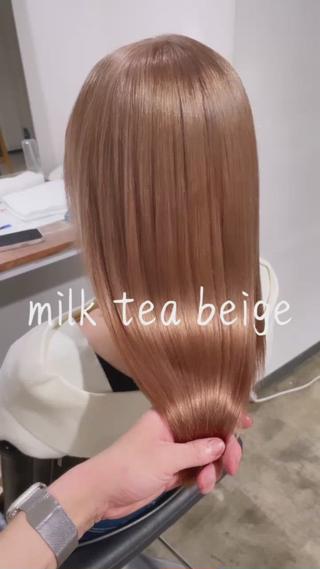 ミディアム カラー ✨艶ブリーチカラー ✨四ノ宮裕己のヘアスタイル