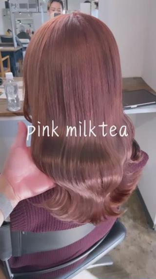 ミディアム カラー ✨艶ブリーチカラー ✨四ノ宮裕己のヘアスタイル