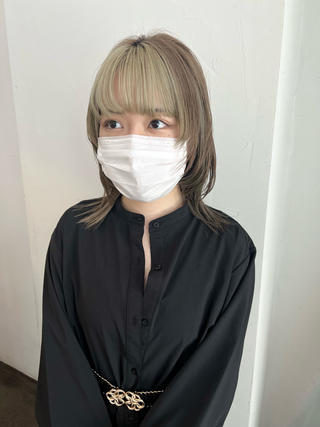 ミディアム カラー 千葉 郁也のヘアスタイル