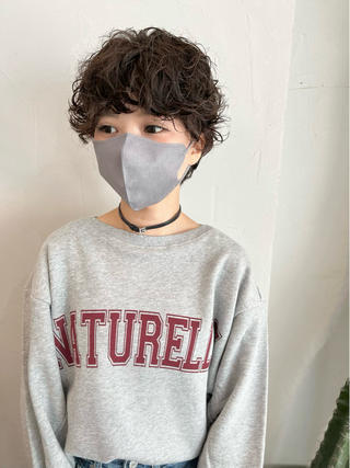 ショート パーマ 千葉 郁也のヘアスタイル