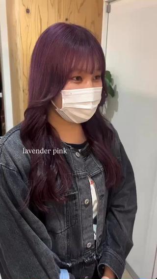 ブリーチ1回〜のlavender pink