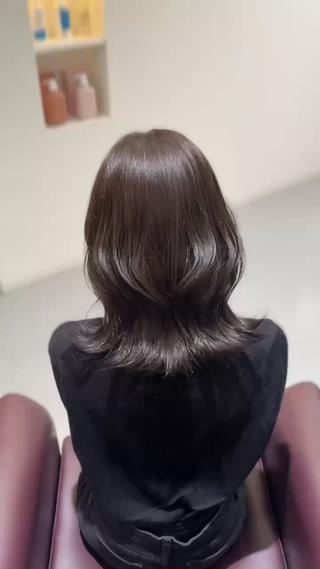 ミディアム ️🫧透明感カラー& 髪質改善🎀いさきのヘアスタイル