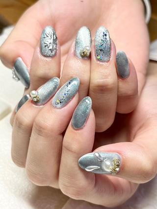 ミディアム ネイル まり りぃ〜んのネイルデザイン