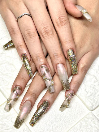 ロング ネイル まり りぃ〜んのネイルデザイン