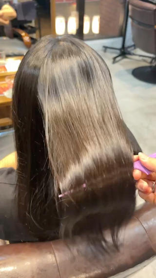 縮毛矯正で艶髪 
