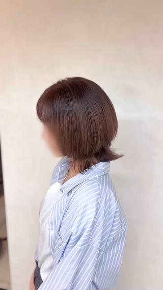 顔周りのレイヤーと外ハネを強くすることでクラゲヘアもできます 