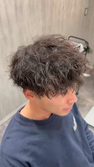 ミディアム パーマ メンズ メンズ特化👨 細谷碧海のヘアスタイル