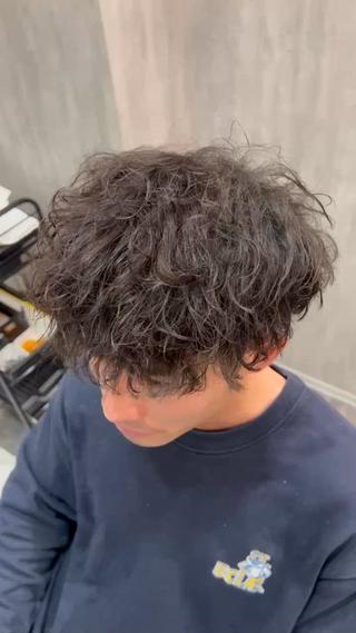 ミディアム パーマ メンズ メンズ特化👨 細谷碧海のヘアスタイル