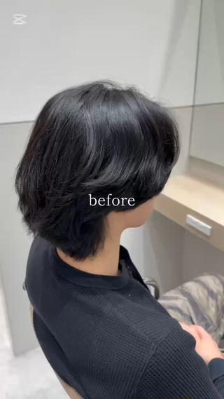 カットだけで、毛流れと収まりできます
