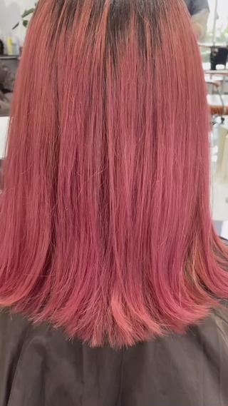 Pink color得意です︎
ほんのり紫のラベンダーピンク♡
色落ちも可愛い〜 