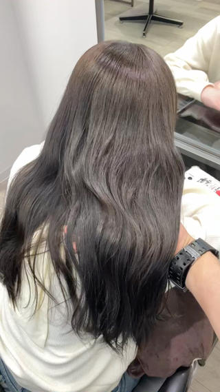 ロング カラー 髪質改善/縮毛矯正 /美髪カラー/こてのヘアスタイル