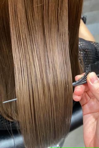 ブリーチ履歴あり8トーンミルクティーベージュ
髪質再生トリートメント 