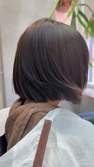 オリーブグレージュ【下北沢soi】
#ボブ　#切りっぱなしボブ　#グレージュ　#オリーブカラー　#下北沢美容室 