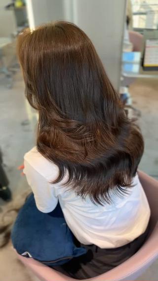 セミロング カラー ヘアアレンジ 韓国ヘア/髪質改善 TAKAHIROのヘアスタイル