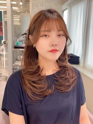 セミロング カラー ヘアアレンジ 韓国ヘア/髪質改善 TAKAHIROのヘアスタイル