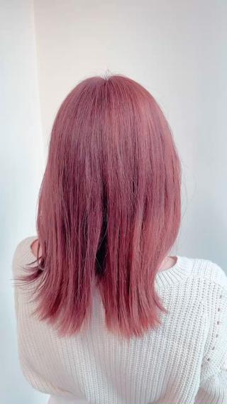 ミディアム カラー 巻けるケア縮毛矯正✨ ケアカラー✨山下のヘアスタイル