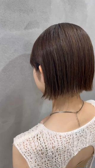 ショート カラー 巻けるケア縮毛矯正✨ ケアカラー✨山下のヘアスタイル