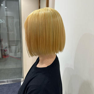 ショート カラー 巻けるケア縮毛矯正✨ ケアカラー✨山下のヘアスタイル