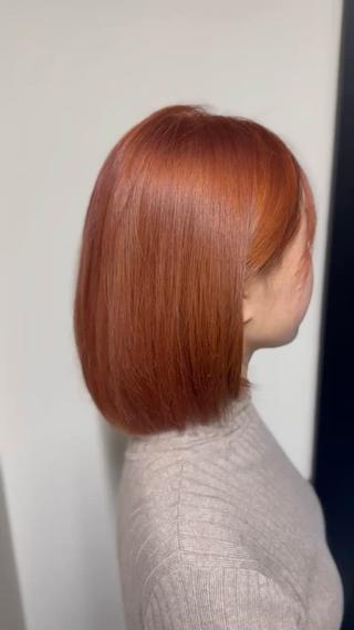 ショート カラー 巻けるケア縮毛矯正✨ ケアカラー✨山下のヘアスタイル