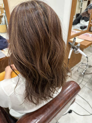 ロング カラー 巻けるケア縮毛矯正✨ ケアカラー✨山下のヘアスタイル