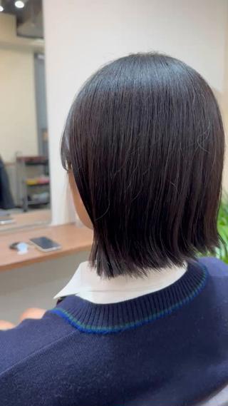 ショート 巻けるケア縮毛矯正✨ ケアカラー✨山下のヘアスタイル