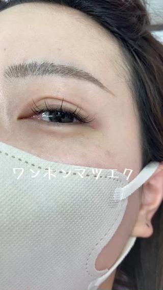 ワンホンデザインマツエク♡
束感まつ毛が可愛い♡ 