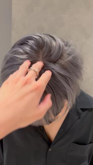 ショート カラー メンズ 落ちる黒 森崎雄斗のヘアスタイル