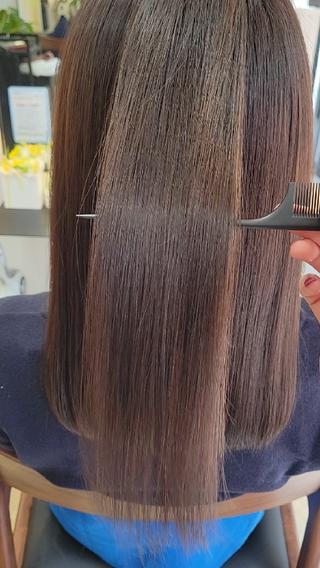 髪質改善トリートメント単体でもこれだけサラサラに！ 