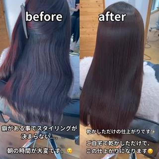 動画は乾かしたのみの仕上がりになります！

広がり、うねり、パヤパヤした毛は縮毛矯正しないと直りません。
髪質改善トリートメントでは次の日またうねりはでます！

もしわからない事あればなんでもお聞きください

Instagram

ina.straight 