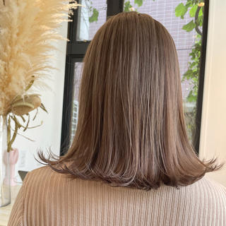 ブリーチ一回で透明感ベージュカラー