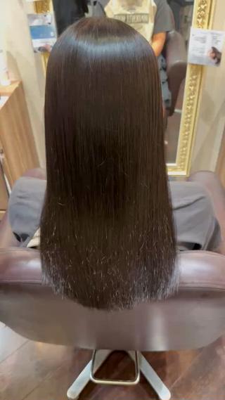 ロング パーマ インナーカラー/ ストレート/奥野洸也のヘアスタイル