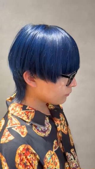 ショート カラー メンズ インナーカラー/ ストレート/奥野洸也のヘアスタイル