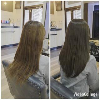 美髪カラーやわらかグレージュ 