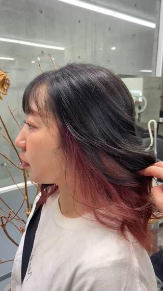 ピンクのインナーカラー 