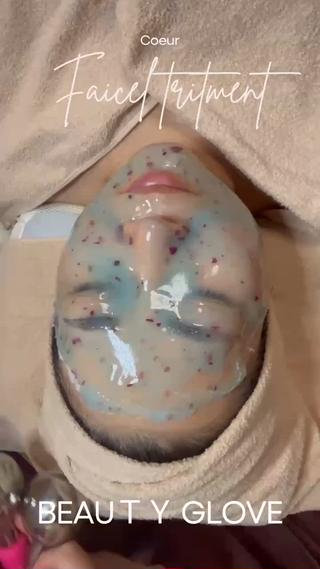 ハイドロジェリーマスクの後にするビューティーグローブ️ 毛穴を引き締めマッサージ効果を高めます 