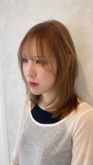 セミロング Emitas.宮街道店所属・Yusei/似合わせ /韓国風レイヤーのヘアスタイル