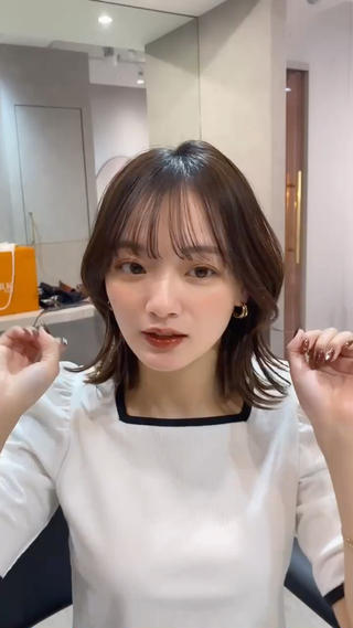 ミディアム カラー 新宿/韓国風レイヤー 髪質改善/渋谷直樹のヘアスタイル