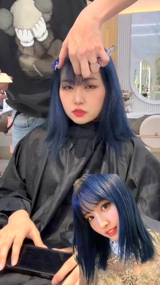 TWICEモモさん風レイヤーカット 