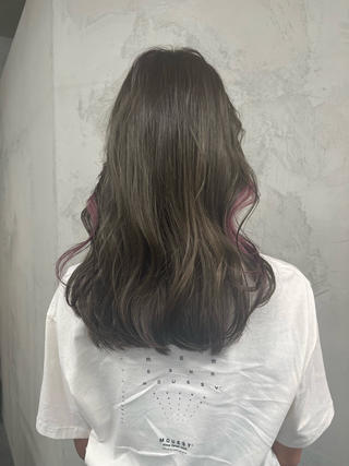 セミロング カラー ダブルカラー /まつ毛パーマ🎀のヘアスタイル