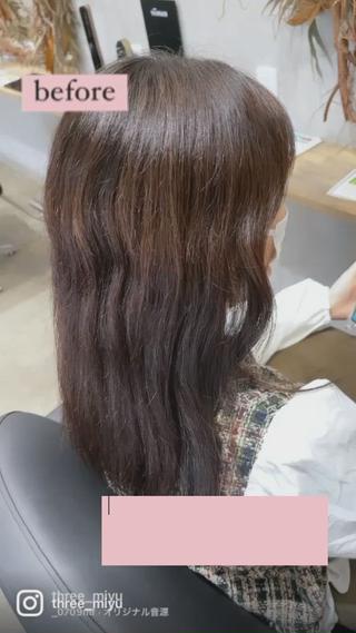 セミロング パーマ ダブルカラー /まつ毛パーマ🎀のヘアスタイル