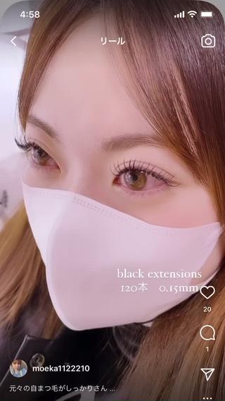 エクステ120本
仕上げで束感♡